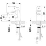 Смеситель Plus Strike для раковины и биде LM1116C