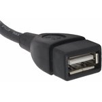 A-OTG-AFBM-002, Кабель; USB 2.0; гнездо USB A,вилка mini USB B; 0,15м; черный