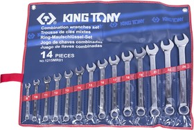 1215MR01, KING TONY Набор комбинированных ключей, 8-24 мм, 14 предметов