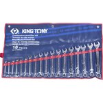 1218MR01, KING TONY Набор комбинированных ключей, 6-24 мм, 18 предметов