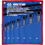 122A07MRN01, KING TONY Набор комбинированных трещоточных ключей, 8-19 мм ...
