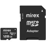 13613-AD3UH128, Флеш карта microSD 128GB Mirex microSDXC Class 10 UHS-I U3 (SD ...