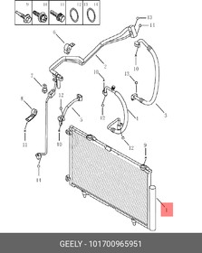 101700965951, Радиатор кондиционера