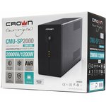 Источник бесперебойного питания CROWN CMU-SP2000EURO USB CM000003130