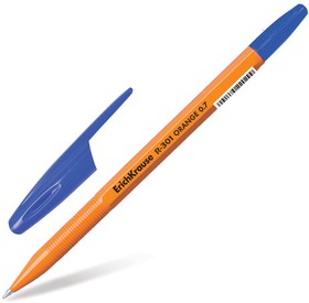 Фото 1/10 Ручка шариковая неавтомат. Erich Krause R-301 OrangeStick 0,7,масл,син