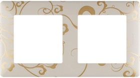 Фото 1/3 754112 Valena Life - Рамка 2 поста верт/гориз, ампир бежевый
