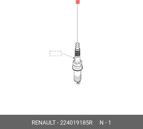 224019185R, Свеча зажигания 1.3 Tce