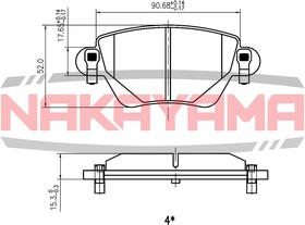 HP8044NY, Торм. колодки задние Ford Mondeo 00-