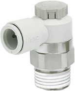 AS2201F-01-10SA, AS Series Threaded Speed Controller, R 1/8 Inlet Port x 10mm Tube Outlet Port