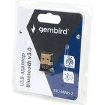 Адаптер Bluetooth Gembird, BTD-MINI5-2, ультратонкий корпус, v.5.0, 10 метров, USB
