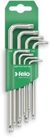Felo Набор ключей Г-образных шестигранных с шаровым окончанием 8шт Torx T9-T40 34808011