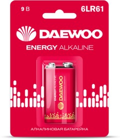 .5029729, Элемент питания Daewoo 6LR61 ENERGY Alkaline 2021 BL-1