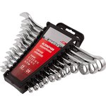 15426, Набор ключей комбинированных, 6 - 22 мм, 12 шт., CrV, полированный хром