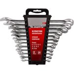 15426, Набор ключей комбинированных, 6 - 22 мм, 12 шт., CrV, полированный хром