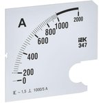 Шкала сменная для амперметра Э47 1000/5А-1.5 96х96мм IEK IPA20D-SC-1000