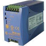 DRA100-24A, DRA100 DIN Rail Power Supply, 90 264V ac ac Input, 24V dc dc Output ...