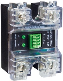 Фото 1/2 CC4850W4V, Solid State Relays - Industrial Mount Dual IP20 660VAC/50A 4-32VDC,ZC