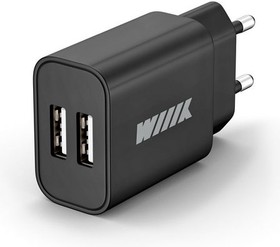 Фото 1/3 Сетевое зарядное устройство Wiiix UNN-1-2-03, 2xUSB, 2.4A, черный