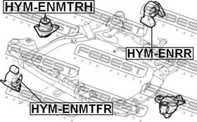 Фото 1/4 HYM-ENMTRH, Подушка двигателя правая (гидравлическая)