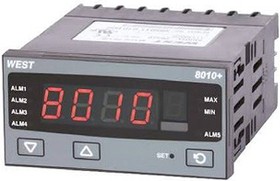 P8010-2101-0200, P8010 PID Temperature Controller, 96 x 48 (1/8 DIN)mm, 2 Output Relay, 24 V ac, 48 V ac Supply Voltage
