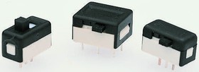 25346NA, Switch Slide ON ON DPDT Side Slide 1A 30VDC 20000Cycles PC Pins Thru-Hole