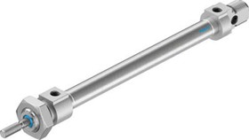 DSNU-8-80-P-A, Pneumatic Piston Rod Cylinder - 19181, 8mm Bore, 80mm Stroke, DSNU Series, Double Acting
