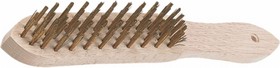 Щетка металлическая 4-рядная, деревянный корпус, 2120004