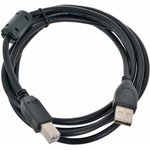 CCF-USB2-AMBM-6, Кабель; USB 2.0; вилка USB A,вилка USB B; позолота; 1,8м; черный