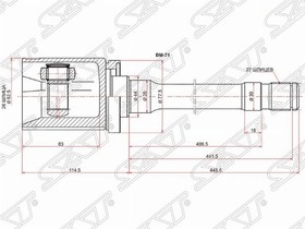 BM-71, Шрус внутренний RH BMW X5 E70 06-13/X6 E71 07-