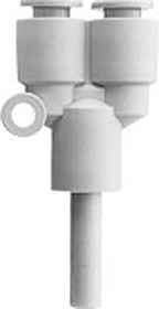 KQ2U07-99A, KQ2 Series Straight Threaded Adaptor, Push In 1/4 in to Push In 1/4 in, Threaded-to-Tube Connection Style
