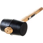 Киянка, деревянная рукоятка, 230 г, черная резина, 121040