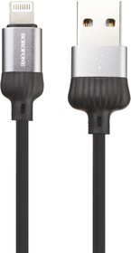 Фото 1/6 USB кабель BOROFONE BX28 Dignity Lightning 8-pin 3A PVC 1м (серый)