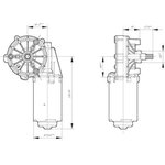 0 986 337 209, Geared DC Motor, 14.4/8.8 W, 24 V dc, 10 Nm, 46/28 rpm ...