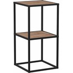 Стеллаж 2, 400x400x782, черный муар, лдсп (дуб крафт табачный) LS2-55004