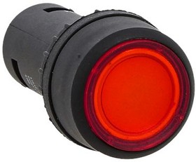 Фото 1/4 sw2c-md-r-24, Кнопка EKF SW2C-10D с подсветкой красная NO 24В