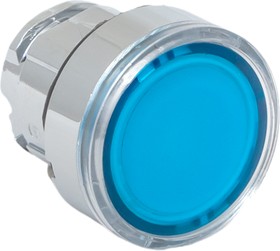 Фото 1/9 XB4BW-B, Исполнительный механизм кнопки XB4 синий плоский возвратный без фиксации, с подсветкой