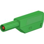 4 mm plug, solder connection, 0.75-2.5 mm², CAT II, green, 22.2654-25