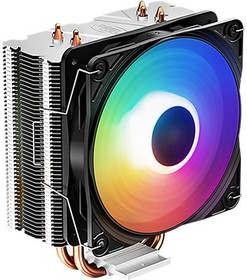 Фото 1/10 Кулер для процессора DEEPCOOL GAMMAXX 400K LGA1700/1200/115X/AM5/AM4 (20шт/кор, TDP 130Вт, PWM, Multi-Color LED Fan 120mm, 4 тепл. трубки пр