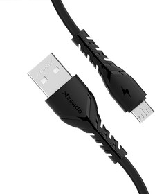 Фото 1/6 USB кабель REMAX PD-B47m Azeada Wing USB - MicroUSB 3А TPE 1м (черный)