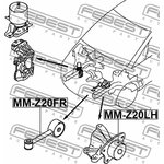 MM-Z20FR, Опора двигателя (спереди)