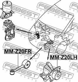 Фото 1/6 MM-Z20FR, Подушка двигателя передняя