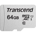 Карта памяти microSDXC 64 GB TRANSCEND UHS-I U1, 95 Мб/сек (class 10), адаптер ...