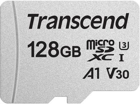 Фото 1/10 Карта памяти Transcend 300S microSDXC 128Gb UHS-I Cl10 +ад, TS128GUSD300S-A