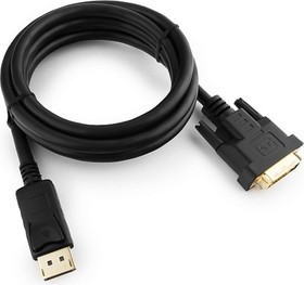 Фото 1/3 Кабель DisplayPort-&gt;DVI CC-DPM-DVIM-6 1.8м 20M/25M черный экран пакет