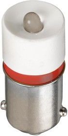 BA9SR12A, Сменная светодиодная лампа, Миниатюрный Байонетный / BA9S, Красный, 1.75 кд