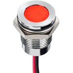 Q14F5CXXHR110E, Светодиодный индикатор в панель, Красный, 110 В AC, 14 мм, 6 мА ...