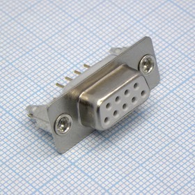 L-KLS1-221B-09-F-W, (DBS-9F Z+H), D-Sub, розетка на плату