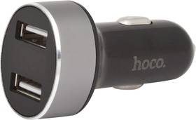 Фото 1/8 Автомобильная зарядка HOCO Z26 High Praise 2xUSB, 2.1А, LED дисплей (черная)