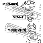 MSS-003, MSS-003_опора амортизатора переднего!\ Mitsubishi Space Wagon 1.8-2.0TD ...