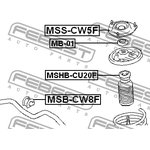 Верхняя опора переднего амортизатора L=R MITSUBISHI Outlander II/PSA C-Cross ...